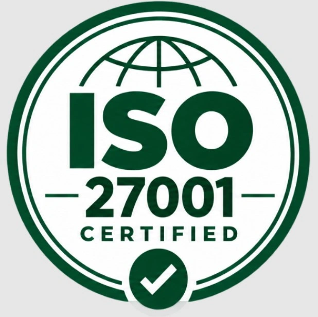 ISO 27001 certified for quality and data security
